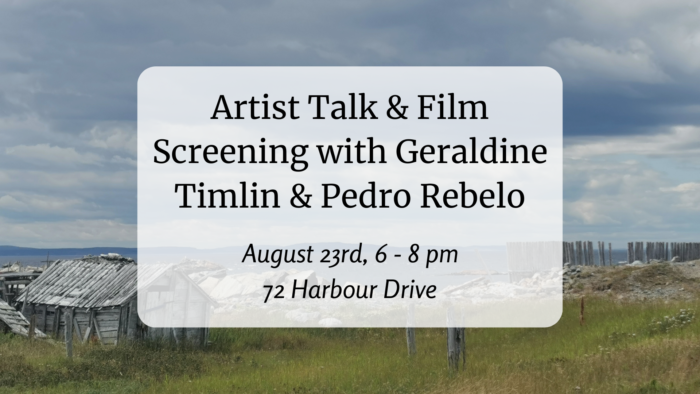 Artist Talk and film Screening with Geraldine Timlin & Pedro Rebelo (Facebook Event Cover)