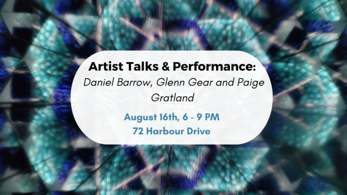 Artist Talks & Performance Daniel Barrow, Glenn Gear and Paige Gratland (Facebook Event Cover)