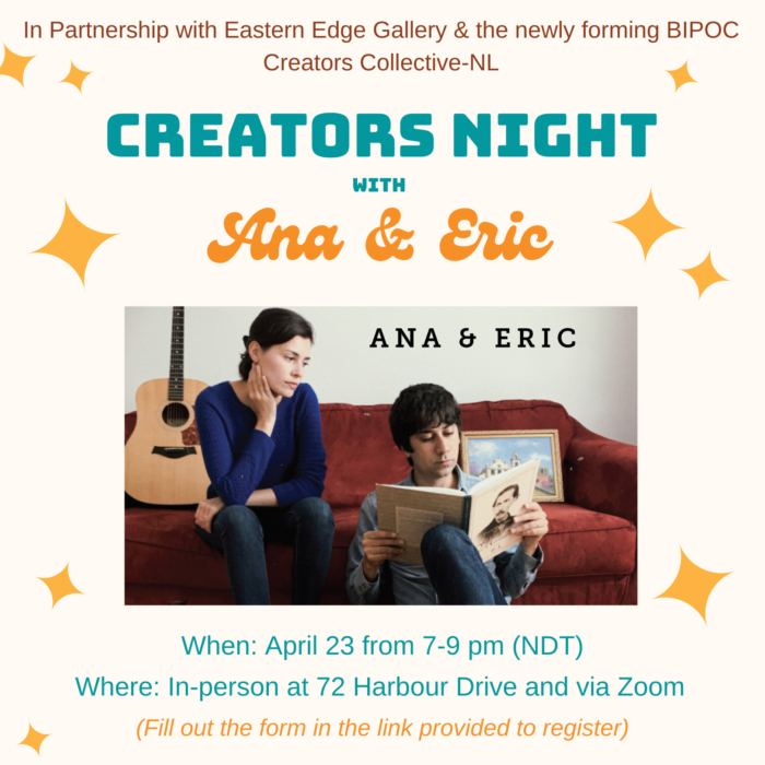 Creators Night with Ana & Eric. April 30th 7pm , Facebook Live