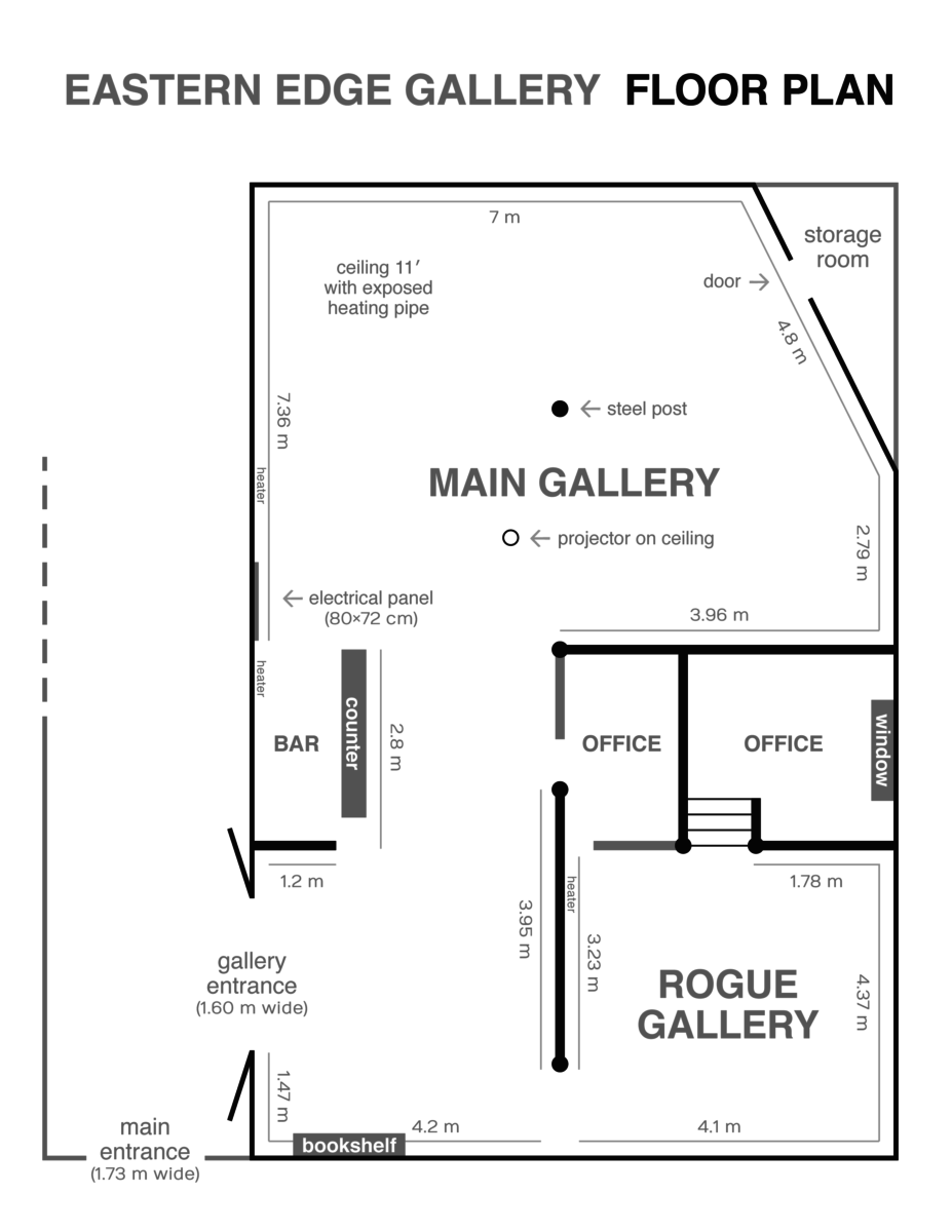 Eastern Edge Gallery Floor Plan 2018
