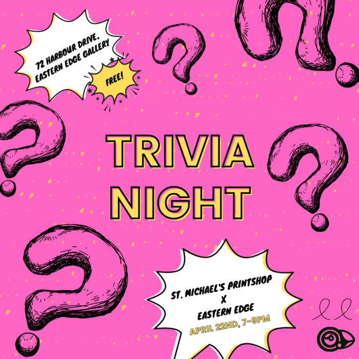 Trivia Night: April 22nd, 7-9 pm, in-person at EE Studio